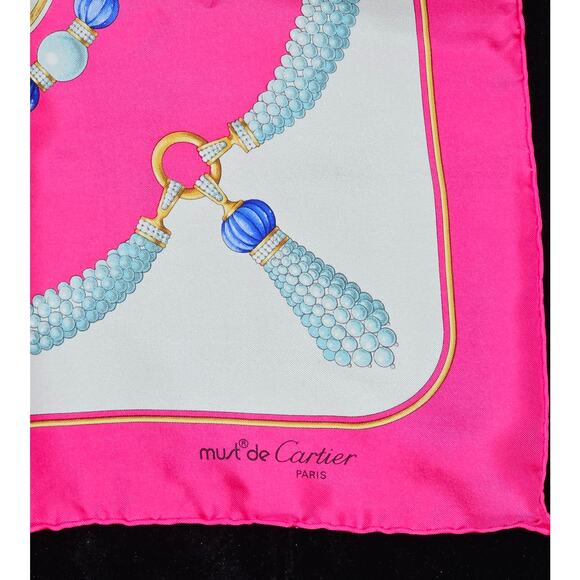 Must de Cartier Square Silk Scarf - Picture 3 of 7